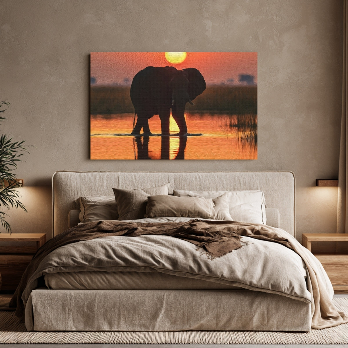 Okavango Delta Elephant Sunset — Okavango Delta, Botswana, view 4
