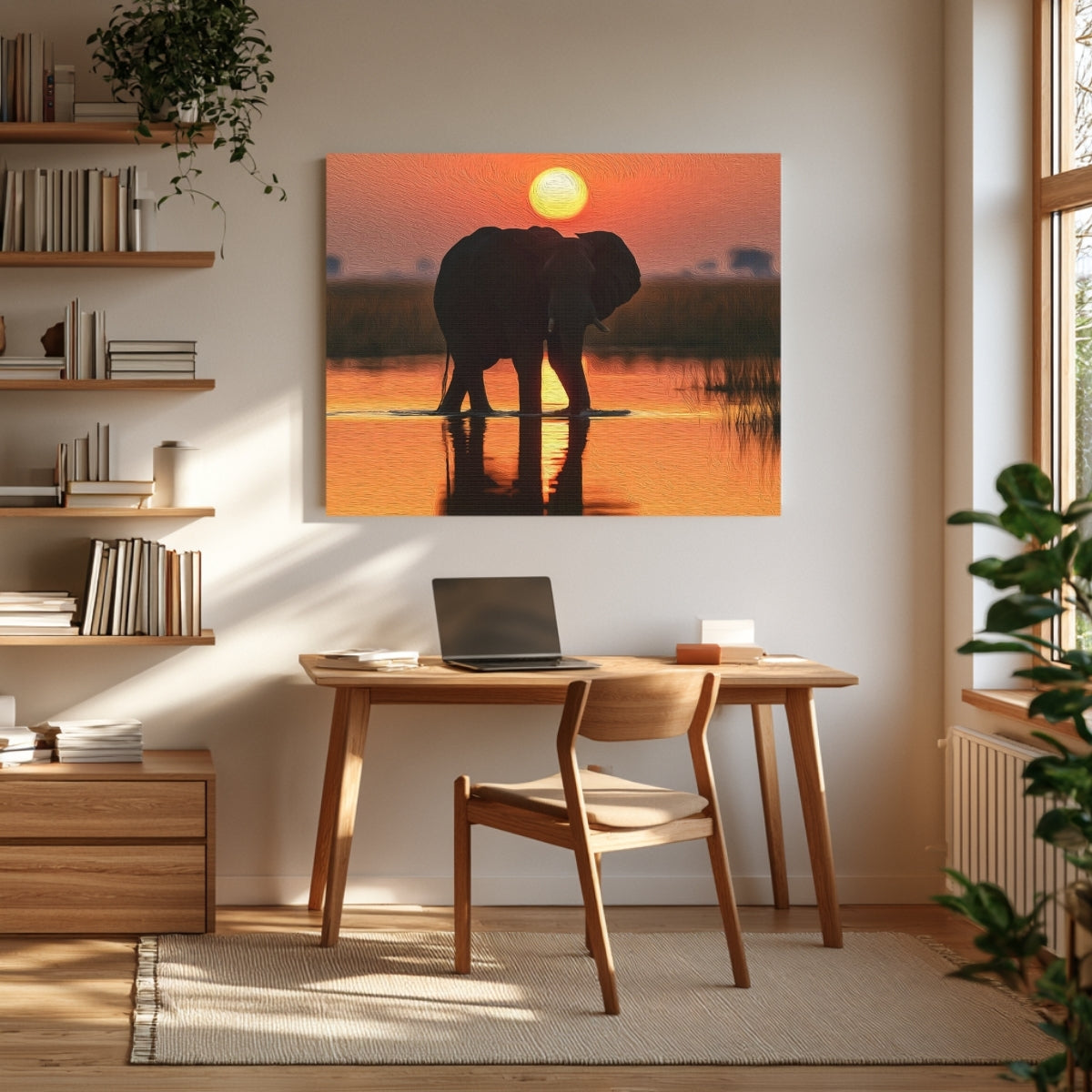 Okavango Delta Elephant Sunset — Okavango Delta, Botswana, view 3
