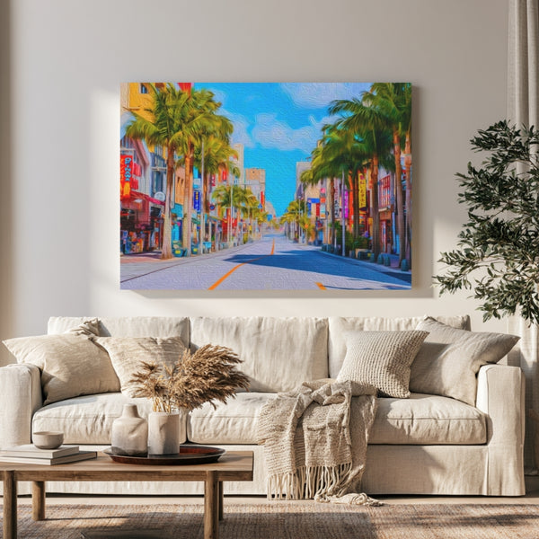 Okinawa, Japan | Kokusai Street Palm Boulevard | Original Series Gallery Canvas