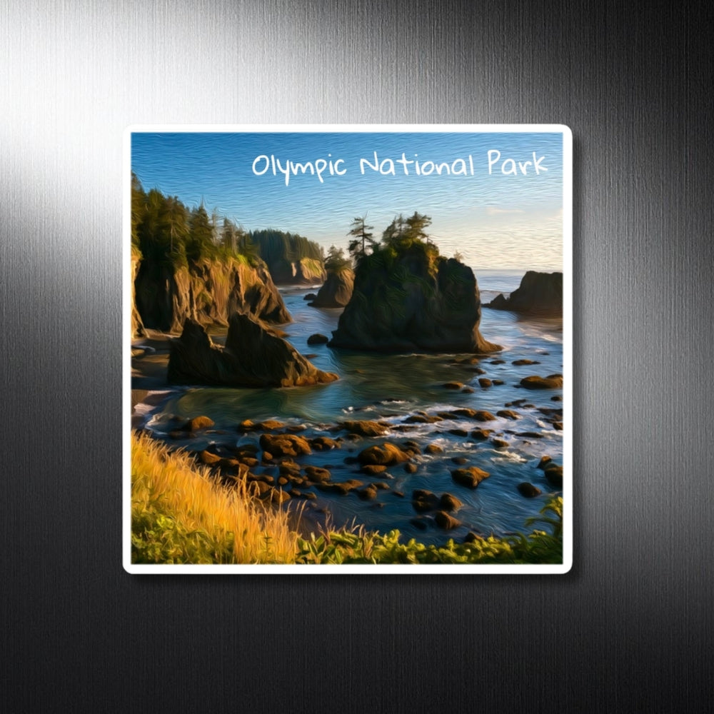 Olympic National Park, Washington | Rocky Pacific Coastline Views | Original Series Decorative Magnet