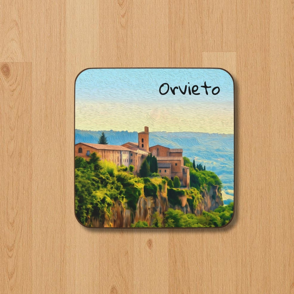 Orvieto, Italy | Hilltop Medieval Cliff Town | Original Series Hardboard Coaster