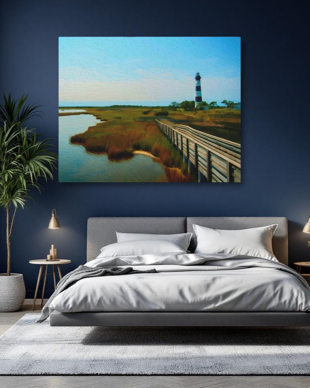 Outer Banks, North Carolina | Bodie Island Lighthouse Marsh | Original Series Gallery Canvas detail