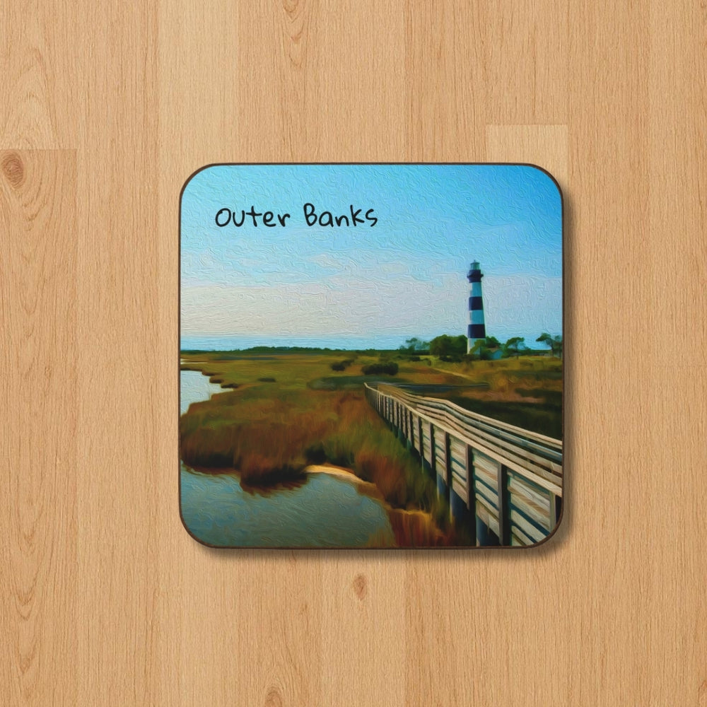 Outer Banks, North Carolina | Bodie Island Lighthouse Marsh | Original Series Hardboard Coaster