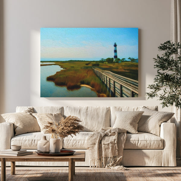 Outer Banks, North Carolina | Bodie Island Lighthouse Marsh | Original Series Gallery Canvas