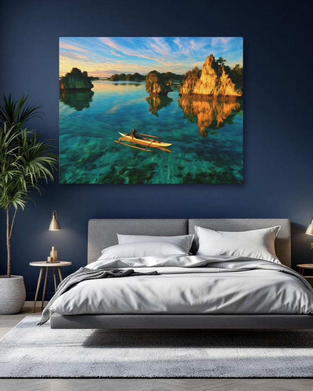 Palau, Palau | Crystal Lagoon Rock Islands | Original Series Gallery Canvas detail