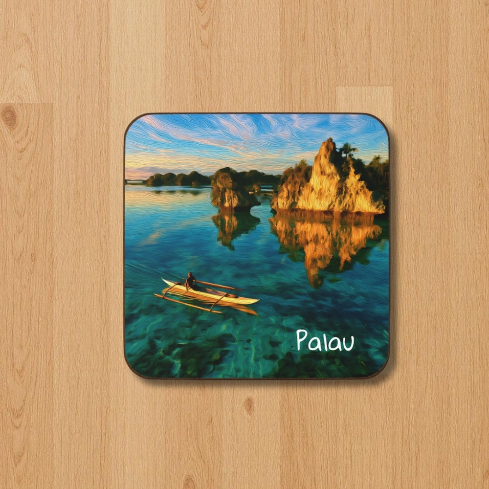 Palau, Palau | Crystal Lagoon Rock Islands | Original Series Hardboard Coaster