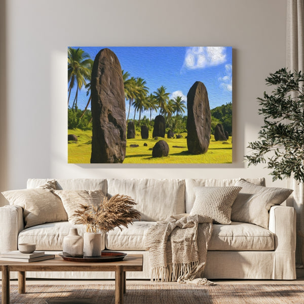 Palau, Palau | Badrulchau Stone Monoliths | Original Series Gallery Canvas