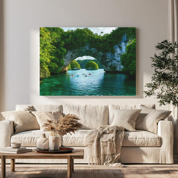 Palau, Palau | Rock Islands Natural Arch | Original Series Gallery Canvas