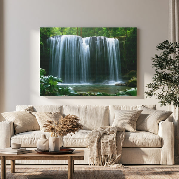Palau, Palau | Palau Jungle Waterfall | Original Series Gallery Canvas
