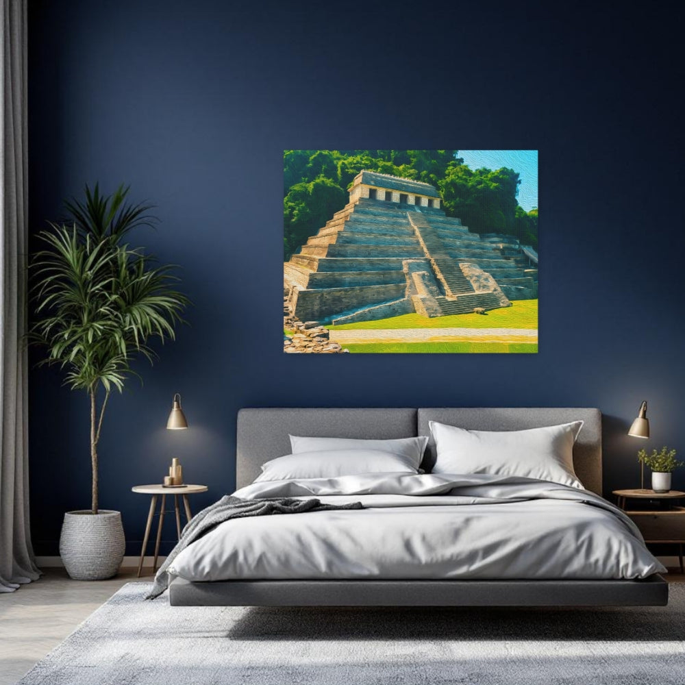 Palenque, Mexico | Ancient Maya Temple Ruins | Original Series Gallery Canvas detail