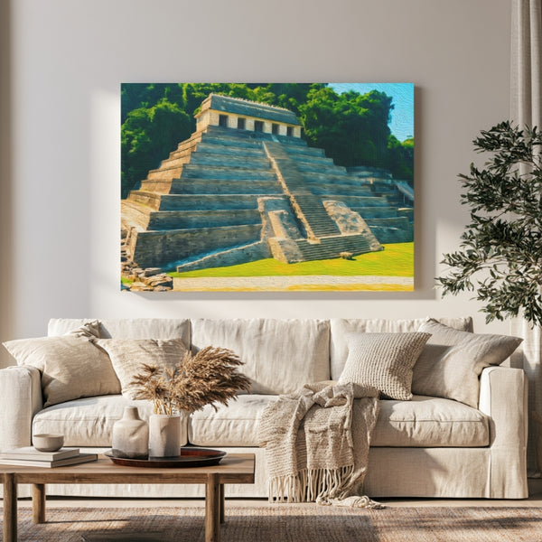 Palenque, Mexico | Temple of the Inscriptions | Original Series Gallery Canvas