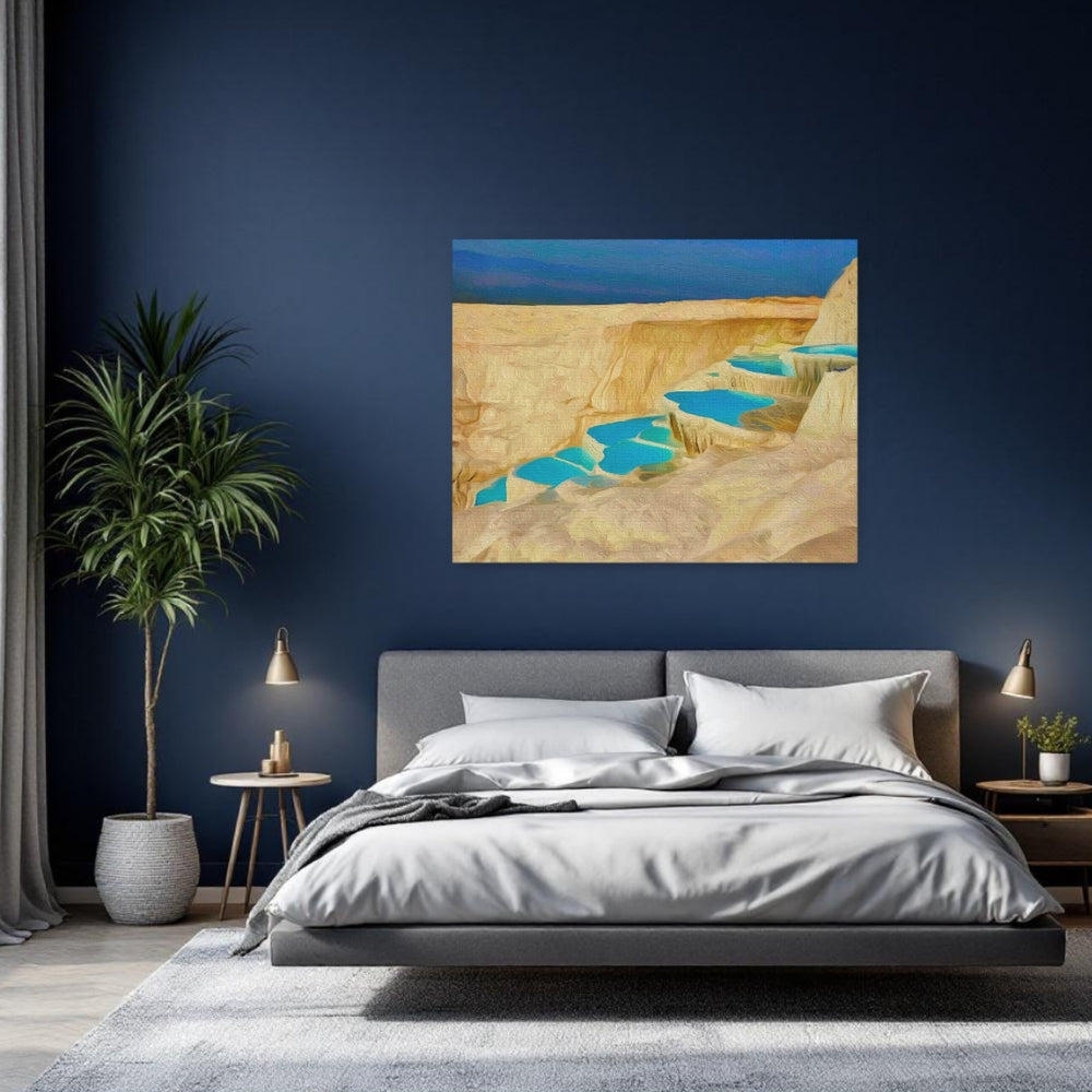 Pamukkale, Turkey | Cotton Castle Thermal Terraces | Original Series Gallery Canvas detail