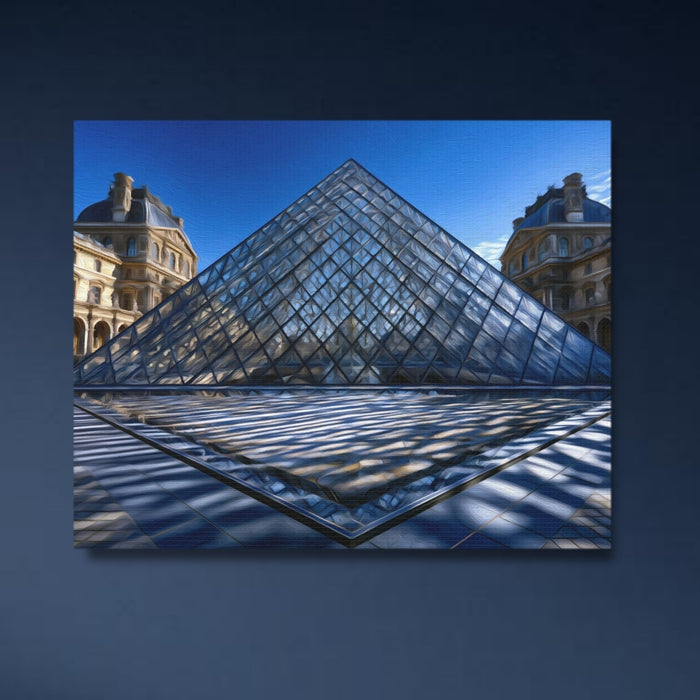 Paris, France | Louvre Museum Glass Pyramid | Original Series Gallery Canvas