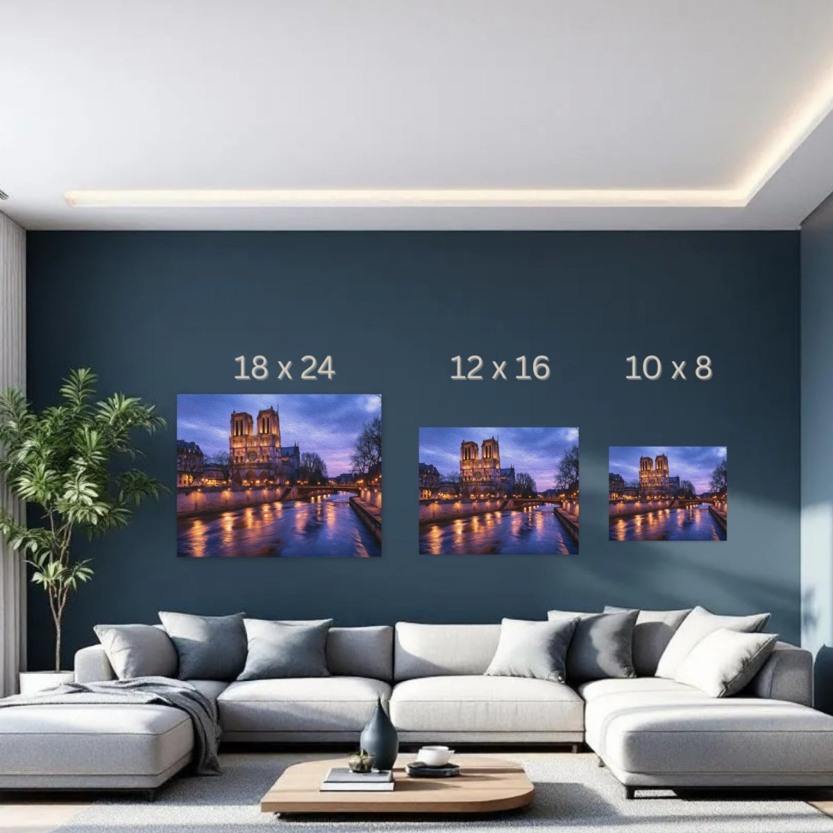 Paris, France | Notre Dame Cathedral Seine River | Original Series Gallery Canvas detail