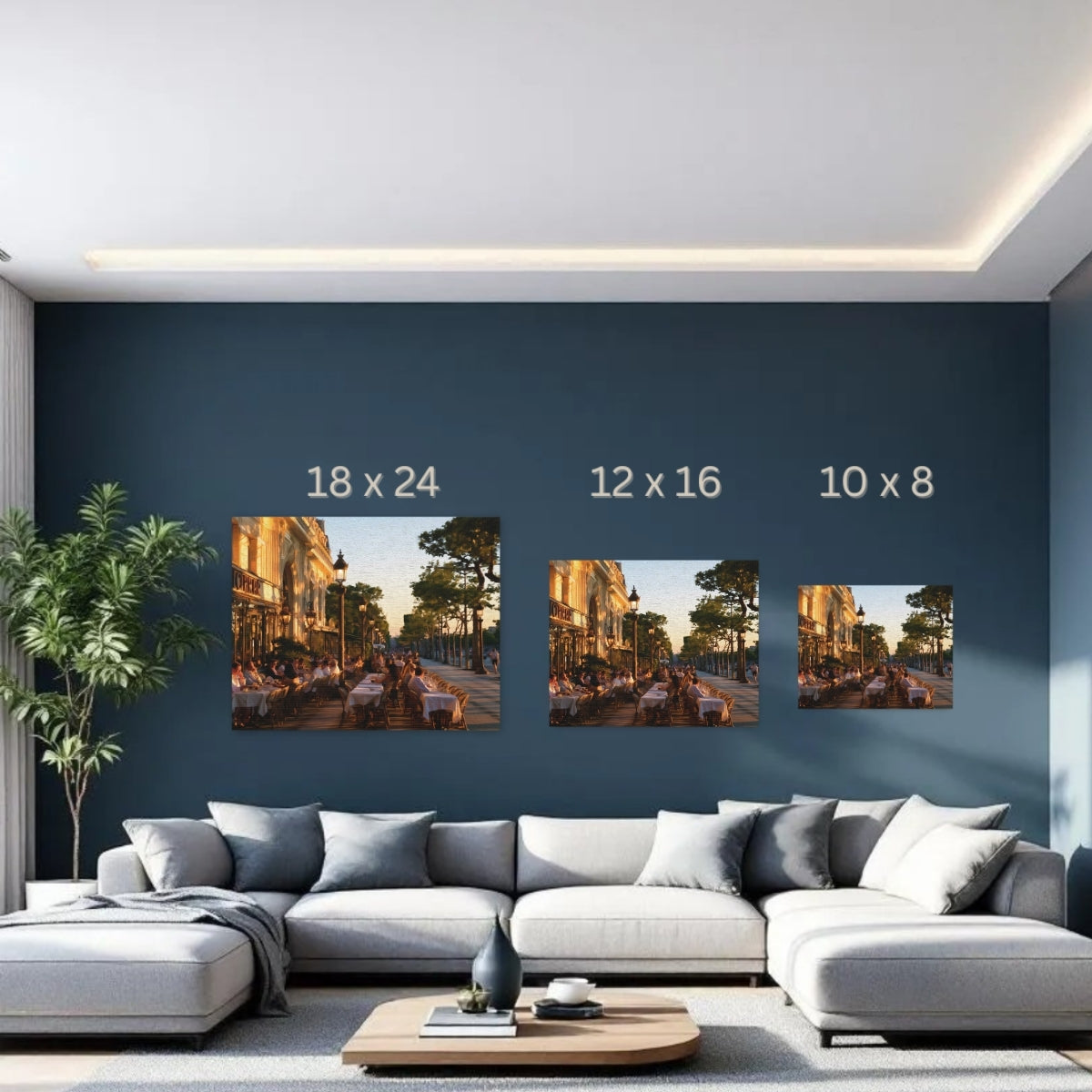 Paris, France | Champs-Elysees Cafe Terrace Paris | Original Series Gallery Canvas detail