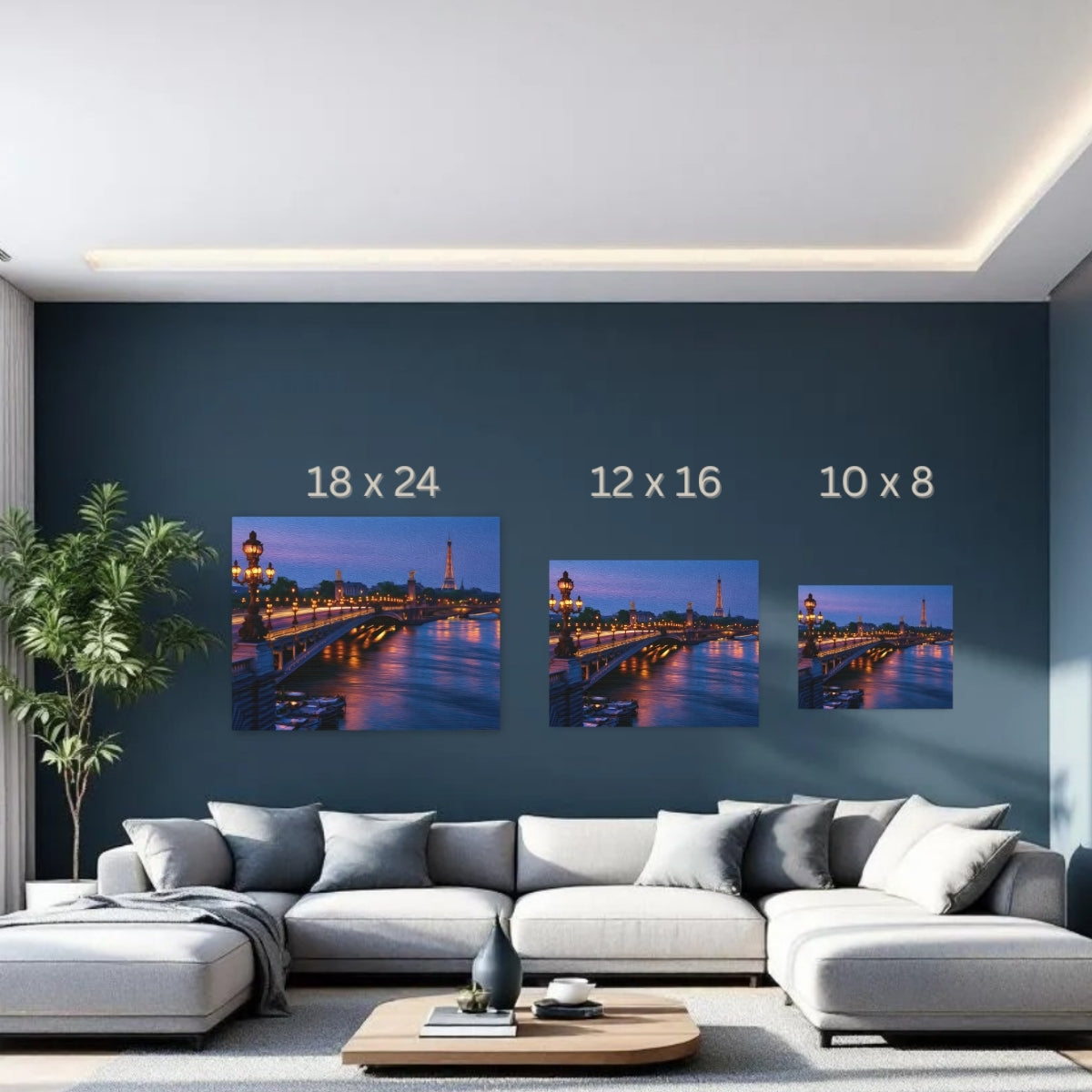 Paris, France | Pont Alexandre III Seine River | Original Series Gallery Canvas detail