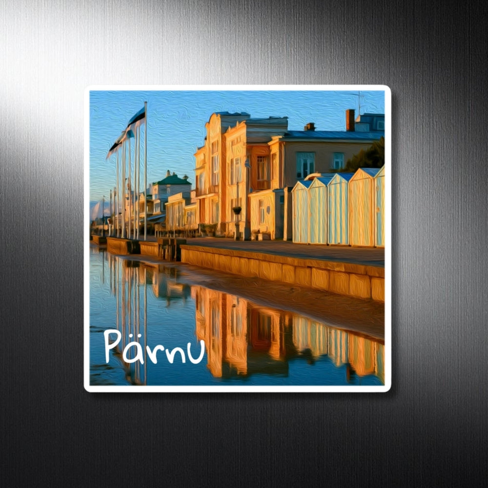 Pärnu, Estonia | Seaside Promenade at Sunset | Original Series Decorative Magnet