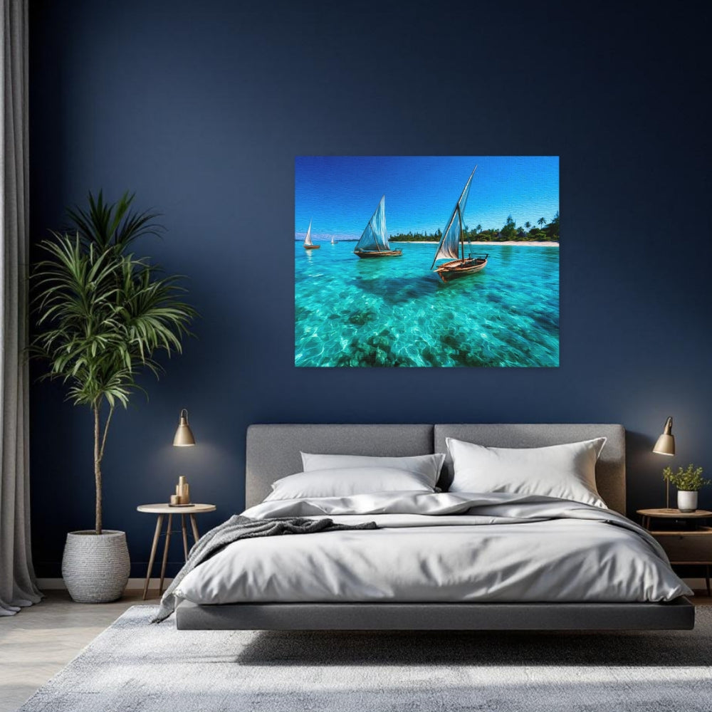Pemba Island, Tanzania | Crystal Waters Dhow Sailing | Original Series Gallery Canvas detail