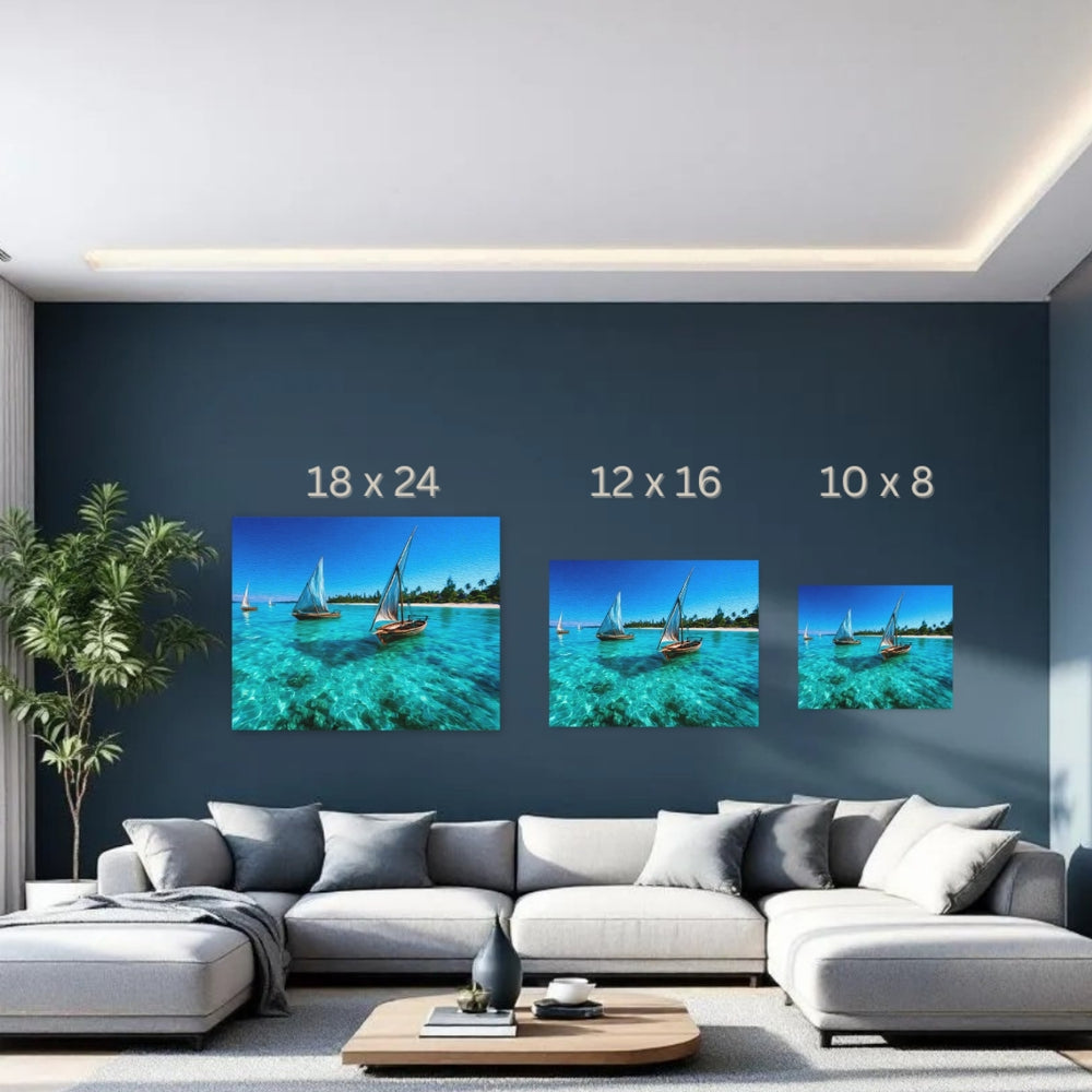 Pemba Island, Tanzania | Crystal Waters Dhow Sailing | Original Series Gallery Canvas detail