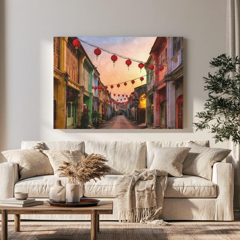 Penang Old Town Lantern Street in a room — Penang Georgetown, Malaysia