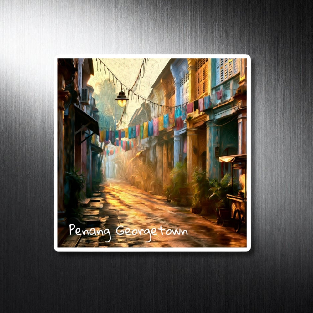 Penang Georgetown, Malaysia | Historic Georgetown Alley | Original Series Decorative Magnet