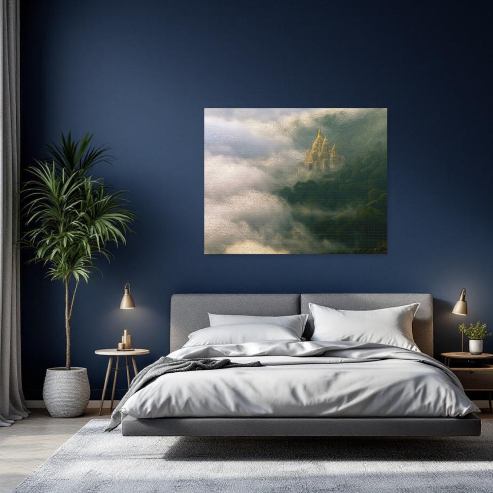 Penang Hill, Malaysia | Temple Above the Clouds | Original Series Gallery Canvas detail