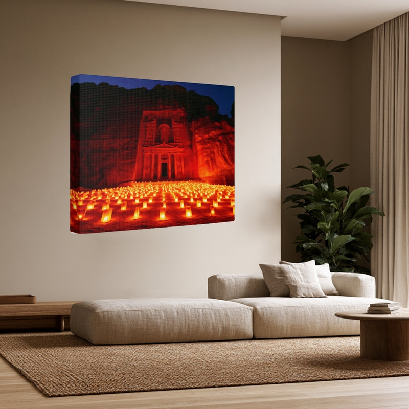 Petra Treasury by Candlelight — Petra, Jordan, view 3