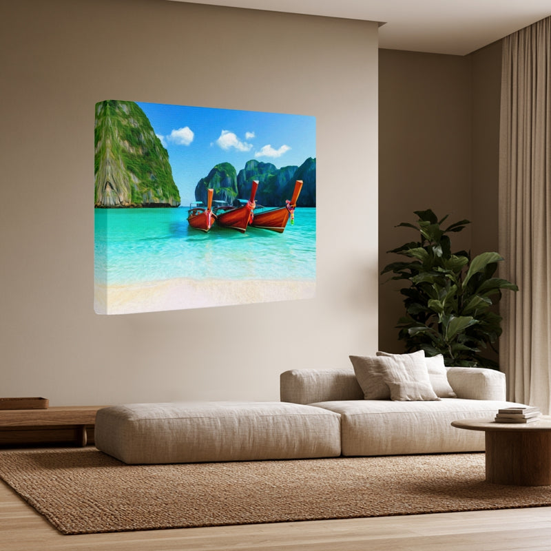 Maya Bay Longtail Boats — Phi Phi Islands, Thailand, view 3