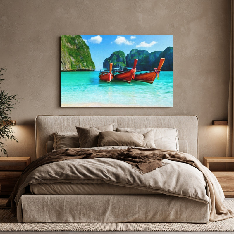 Maya Bay Longtail Boats — Phi Phi Islands, Thailand, view 6