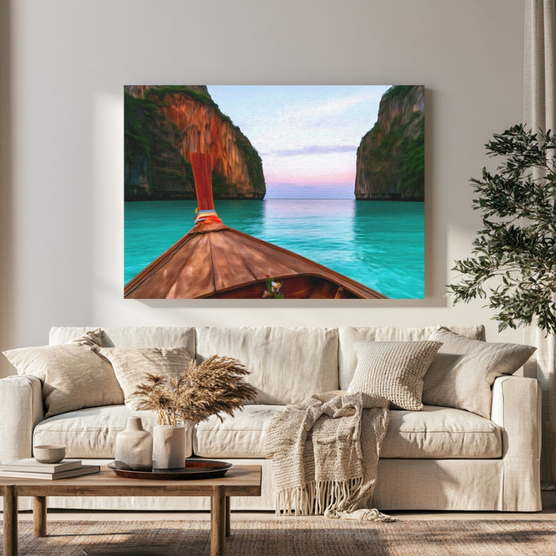 Maya Bay Longtail Boat — Phi Phi Islands, Thailand, view 1