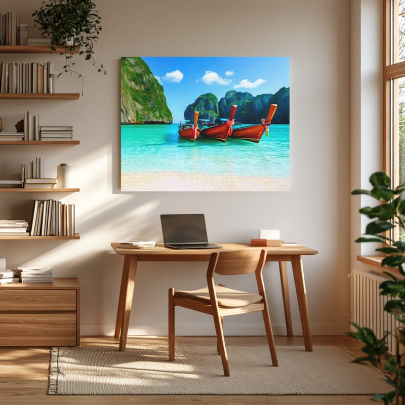 Maya Bay Longtail Boats — Phi Phi Islands, Thailand, view 4