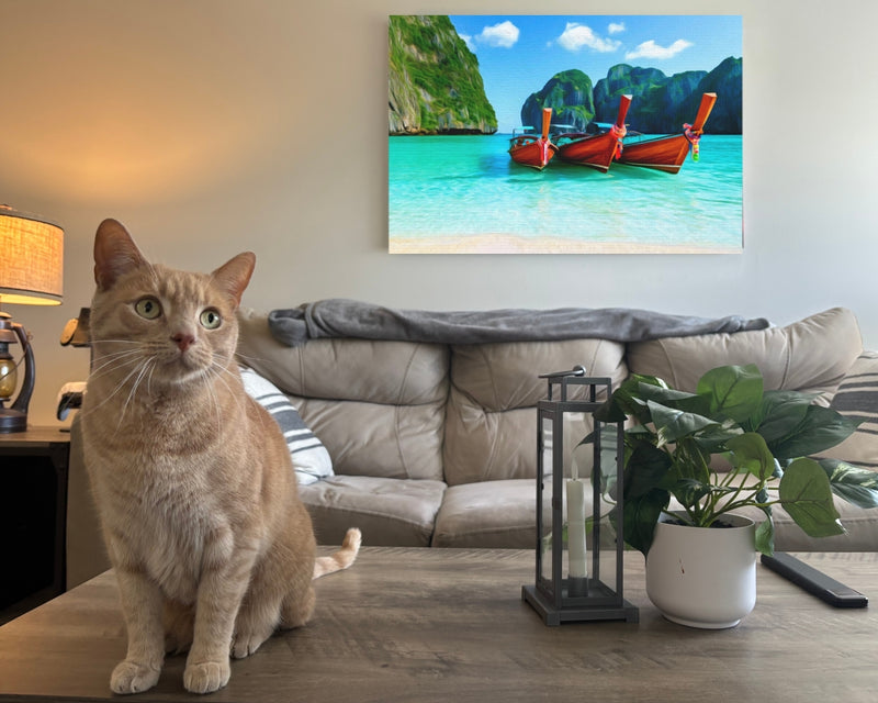 Maya Bay Longtail Boats — Phi Phi Islands, Thailand, view 2