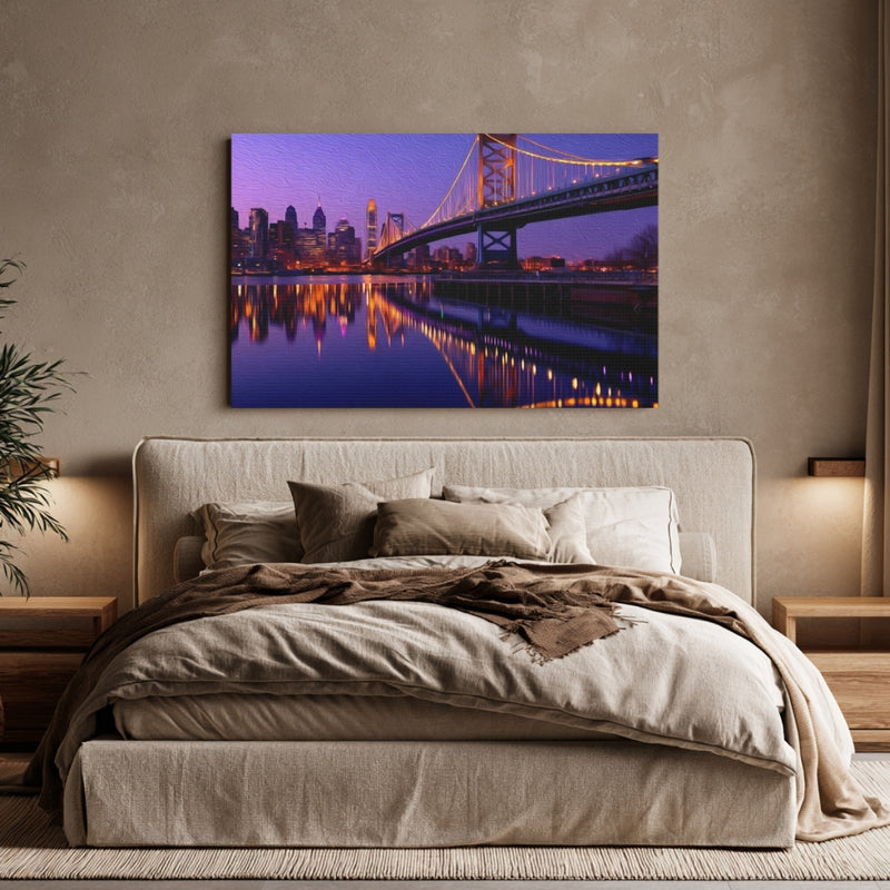 Ben Franklin Bridge At Twilight — Philadelphia, Pennsylvania, view 6