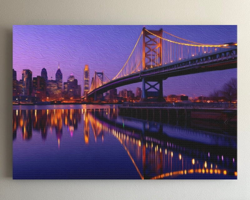 Ben Franklin Bridge At Twilight — Philadelphia, Pennsylvania