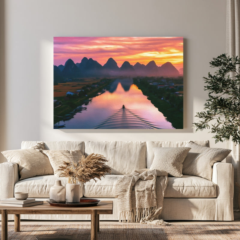 Li River Karst Sunset — Phong Nha, Vietnam, view 1