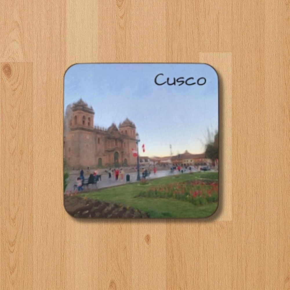 Cusco, Peru | Cusco Cathedral | Original Series Hardboard Coaster