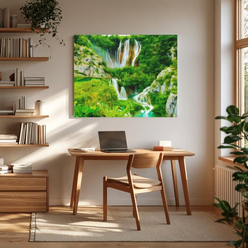 Veliki Slap Waterfall Canyon — Plitvice Lakes, Croatia, view 4