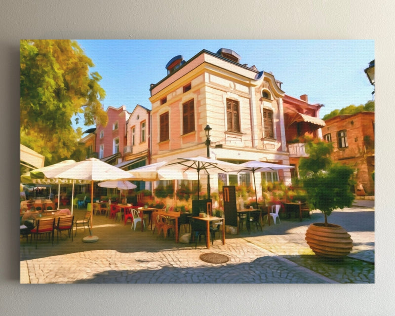 Plovdiv Old Town Cafe Square — Plovdiv, Bulgaria