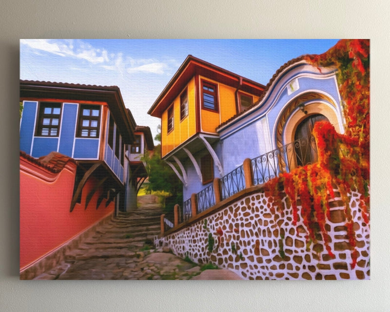 Old Town Cobblestone Street — Plovdiv, Bulgaria