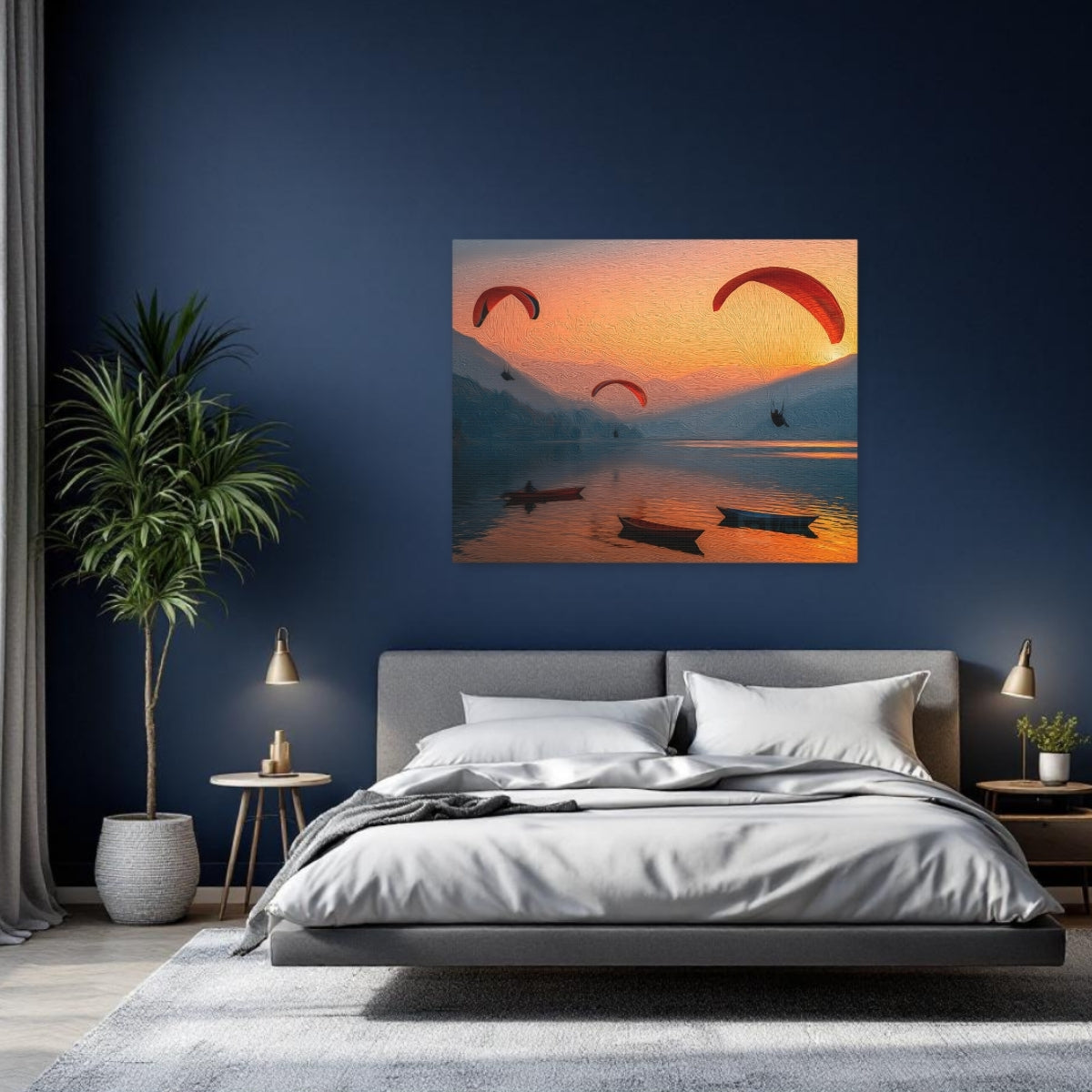 Phewa Lake Paragliding Sunset — Pokhara, Nepal Study No. 2