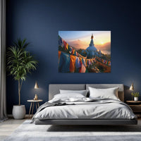 World Peace Pagoda Sunrise Prayer Flags — study 2 thumbnail