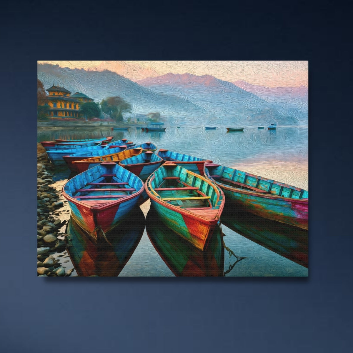 Phewa Lake Wooden Boats — Pokhara, Nepal Study No. 4