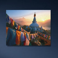 World Peace Pagoda Sunrise Prayer Flags — close-up thumbnail