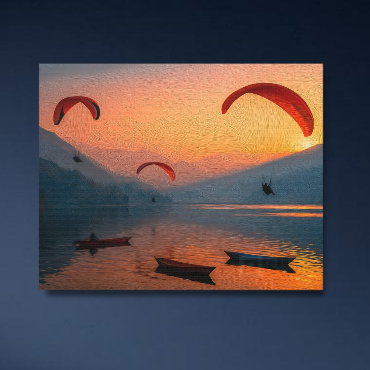 Phewa Lake Paragliding Sunset — Pokhara, Nepal Study No. 4