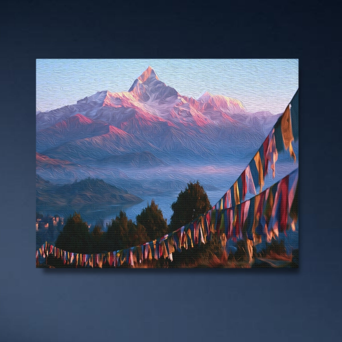 Machhapuchhre From Sarangkot At Sunrise — Pokhara, Nepal, close-up detail