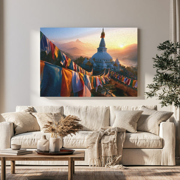 Pokhara, Nepal | Tal Barahi Stupa Pokhara | Original Series Gallery Canvas