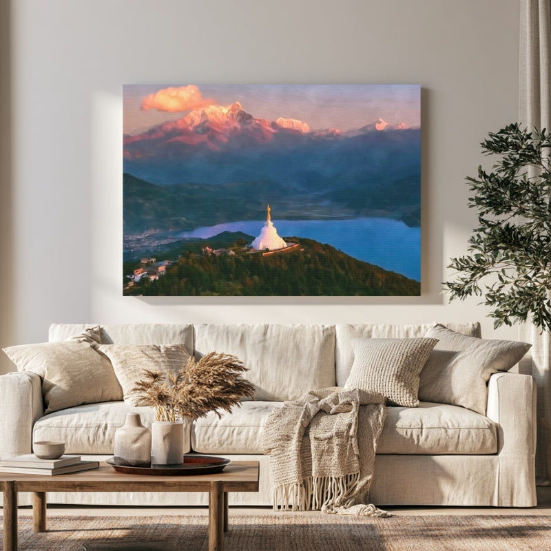 World Peace Pagoda Pokhara in a room — Pokhara, Nepal