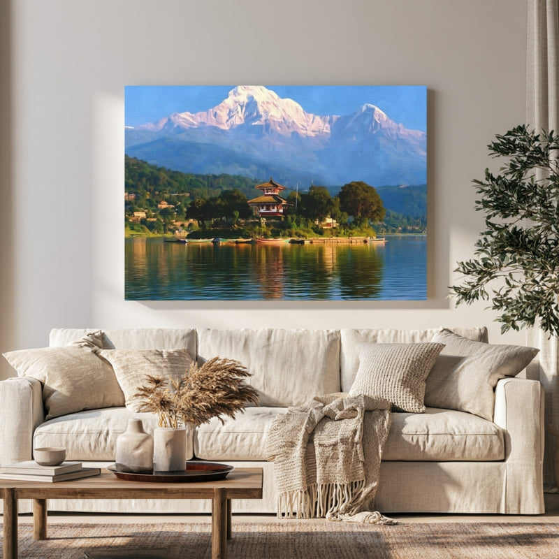 Phewa Lake Pagoda Pokhara in a room — Pokhara, Nepal
