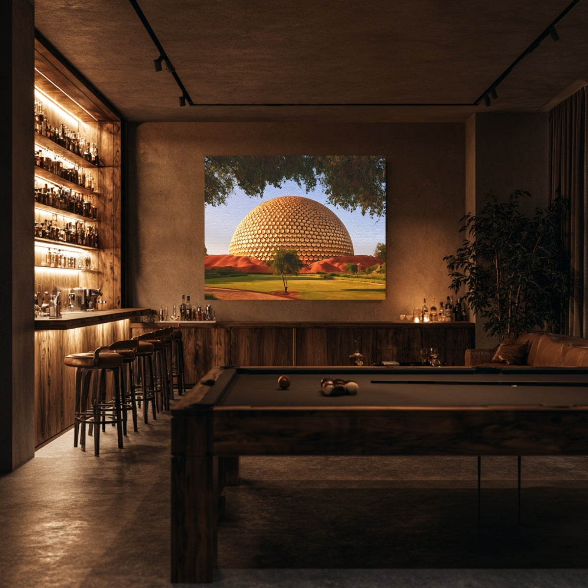 Golden Geodesic Meditation Dome — Pondicherry, India, view 5