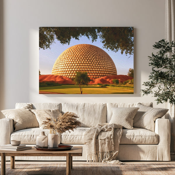 Golden Geodesic Meditation Dome
